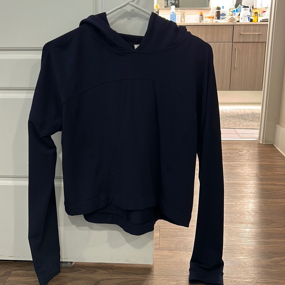Navy blue cropped lululemon hoodie